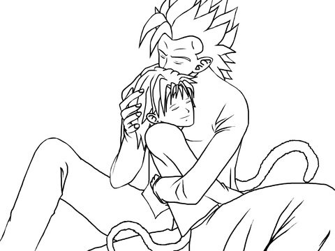 Super Saiyan Is Soft Coloring Page